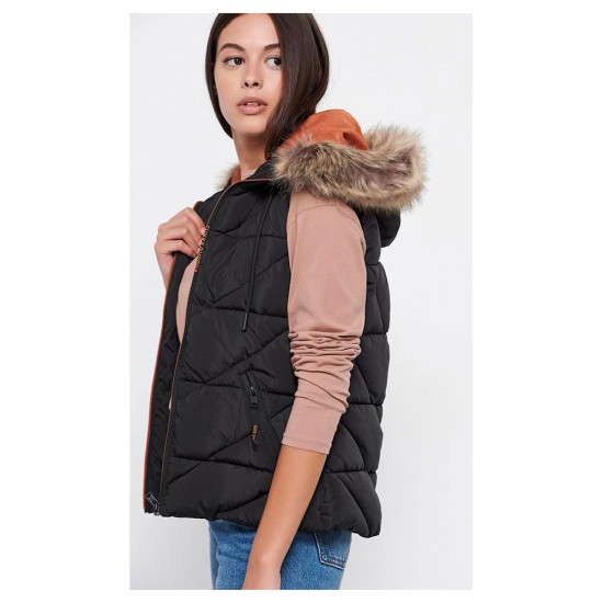 Funky Buddha Γυναικείο αμάνικο μπουφάν